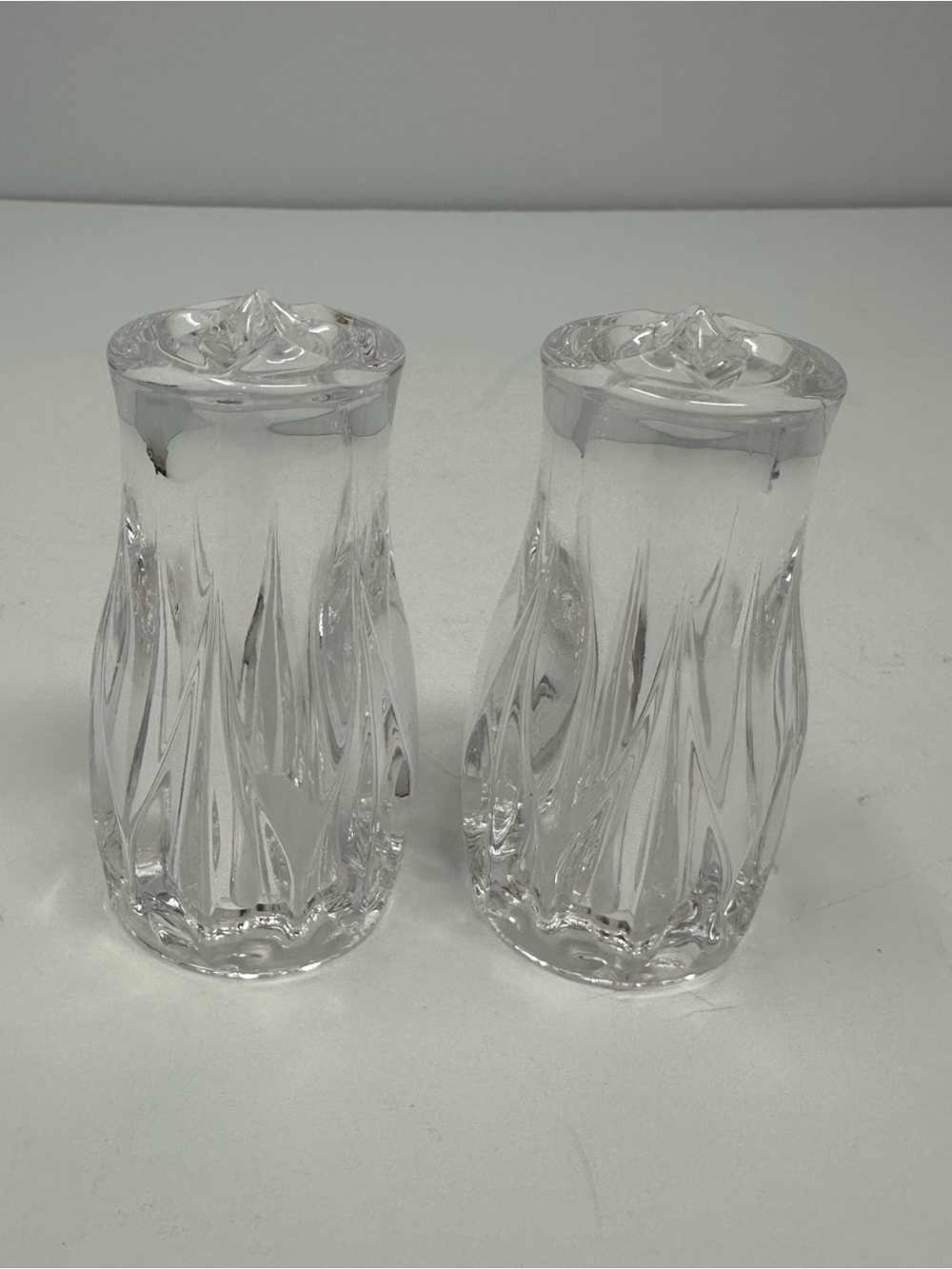 Towle 24% Lead Crystal Krokus Salt & Pepper Made In‎ Austria A1
